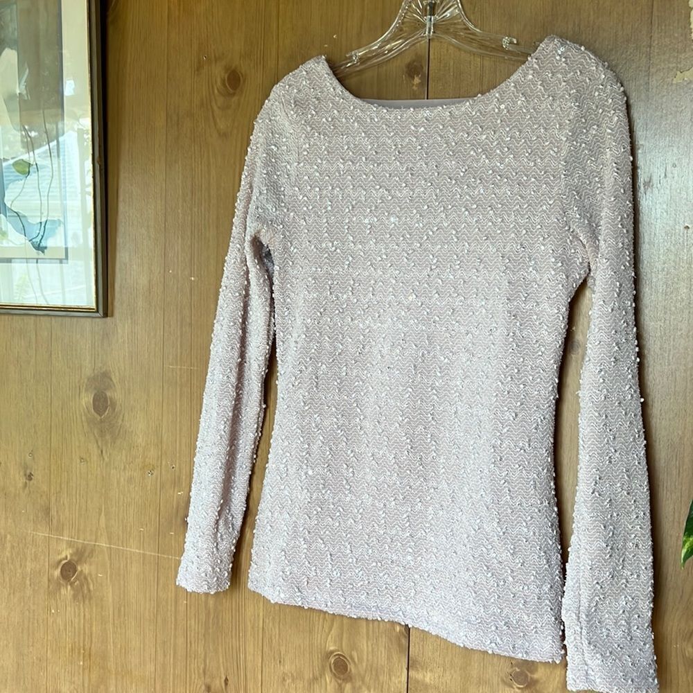 Jennifer Lopez Dress Top Long Sleeve Sparkle Embellishments